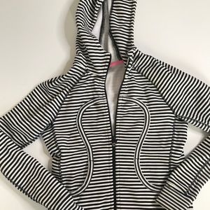 Lululemon scuba hoody - black and white striped